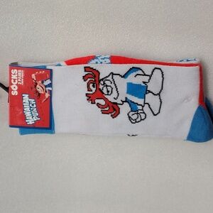 Hawaiian Punch 2 Pair Crew Length Socks New fun novelty unisex Size Large